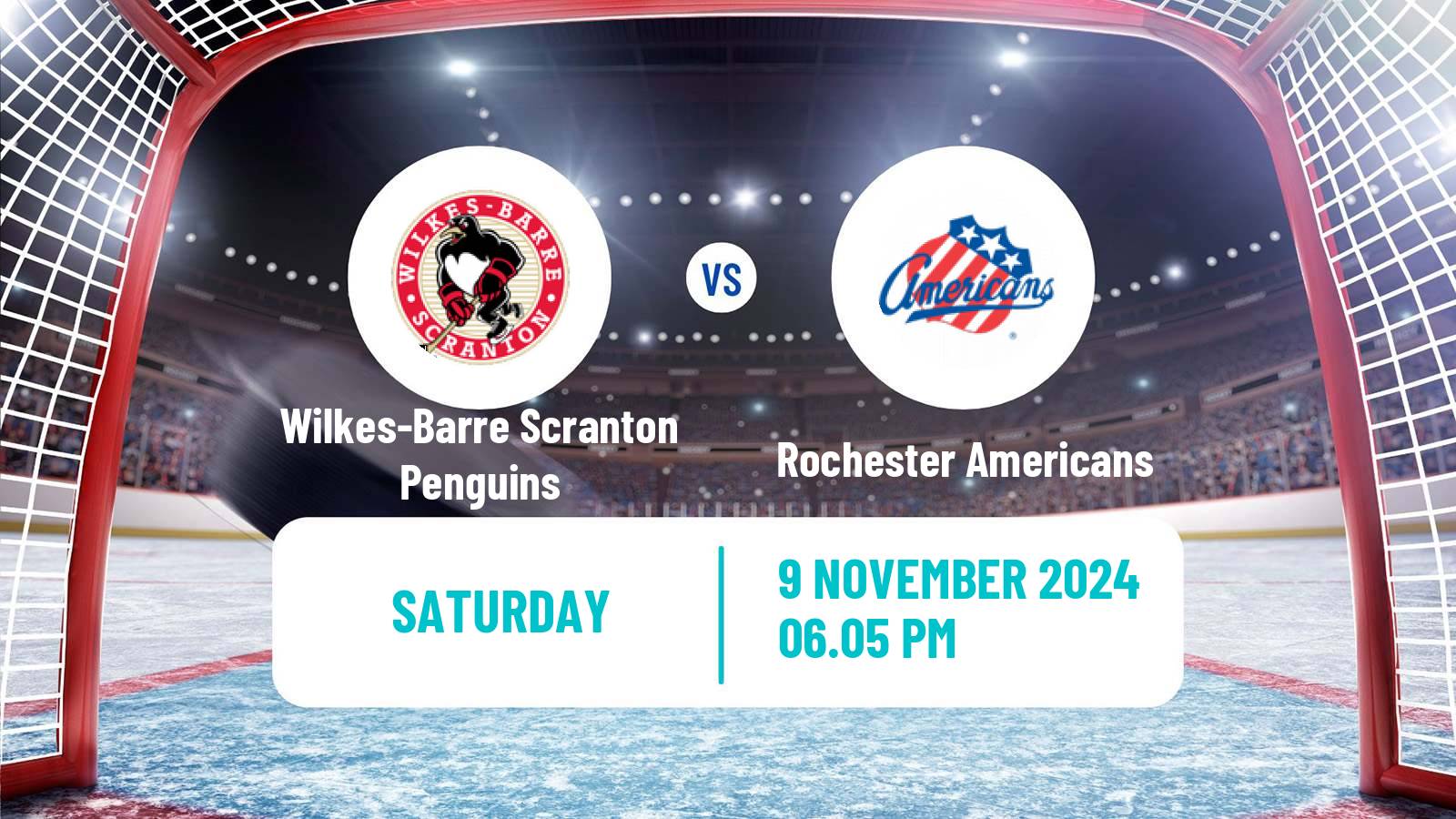 Hockey AHL Wilkes-Barre Scranton Penguins - Rochester Americans