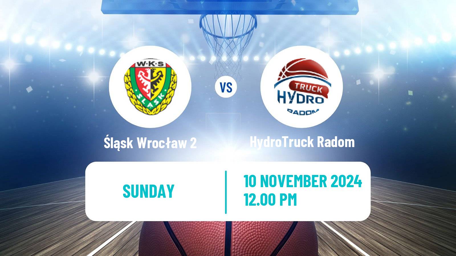 Basketball Polish 1 Liga Basketball Śląsk Wrocław 2 - HydroTruck Radom