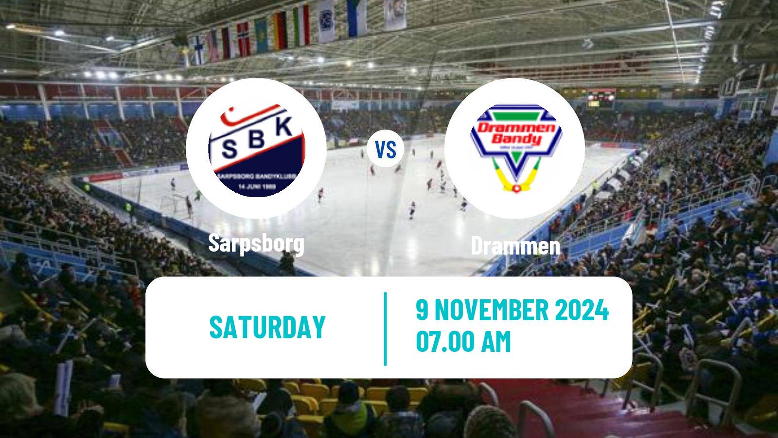 Bandy Norwegian Eliteserien Bandy Sarpsborg - Drammen