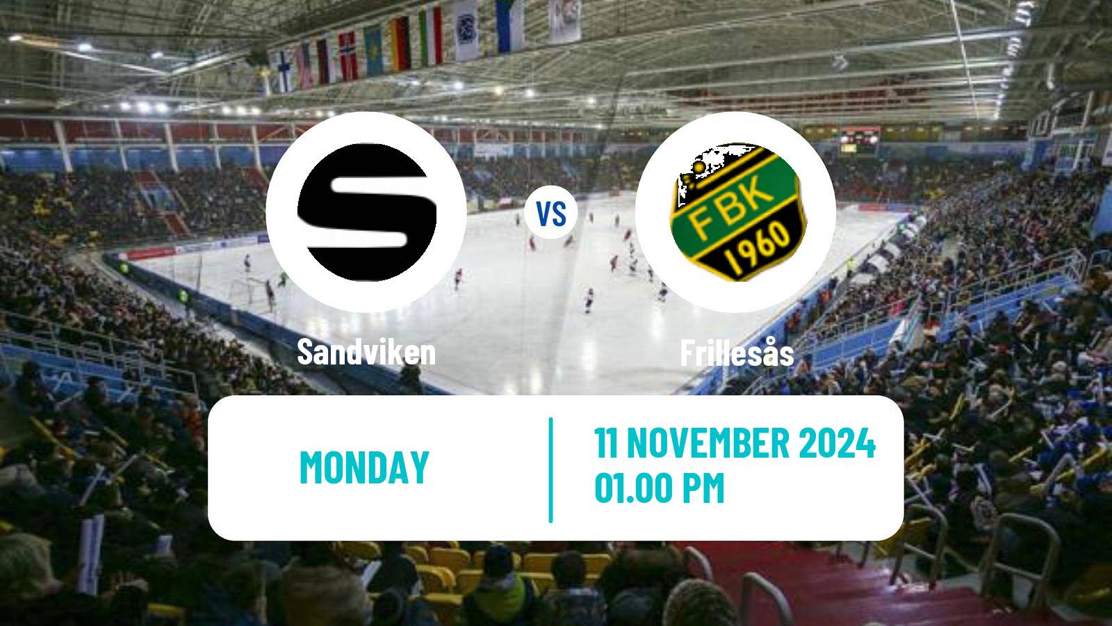 Bandy Swedish Elitserien Bandy Sandviken - Frillesås