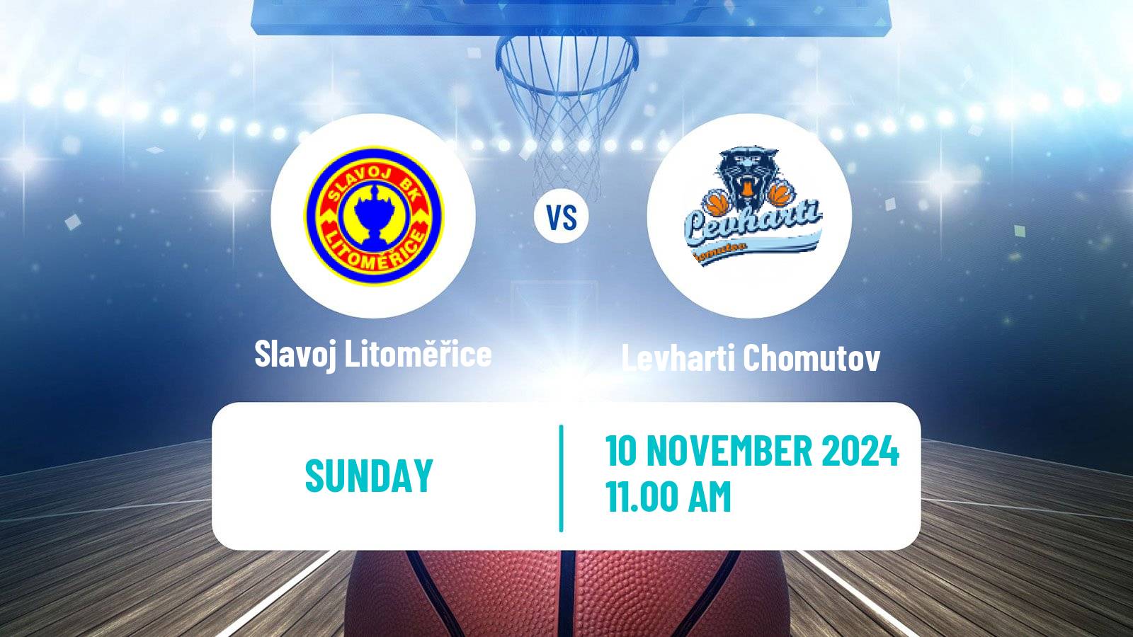 Basketball Czech 1 Liga Basketball Slavoj Litoměřice - Levharti Chomutov