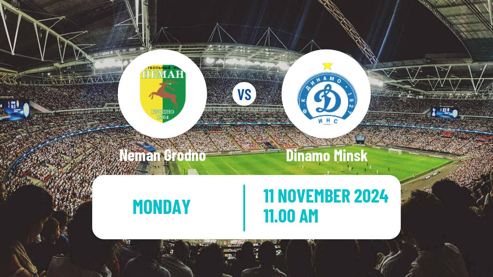 Soccer Belarusian Vysshaya Liga Neman Grodno - Dinamo Minsk