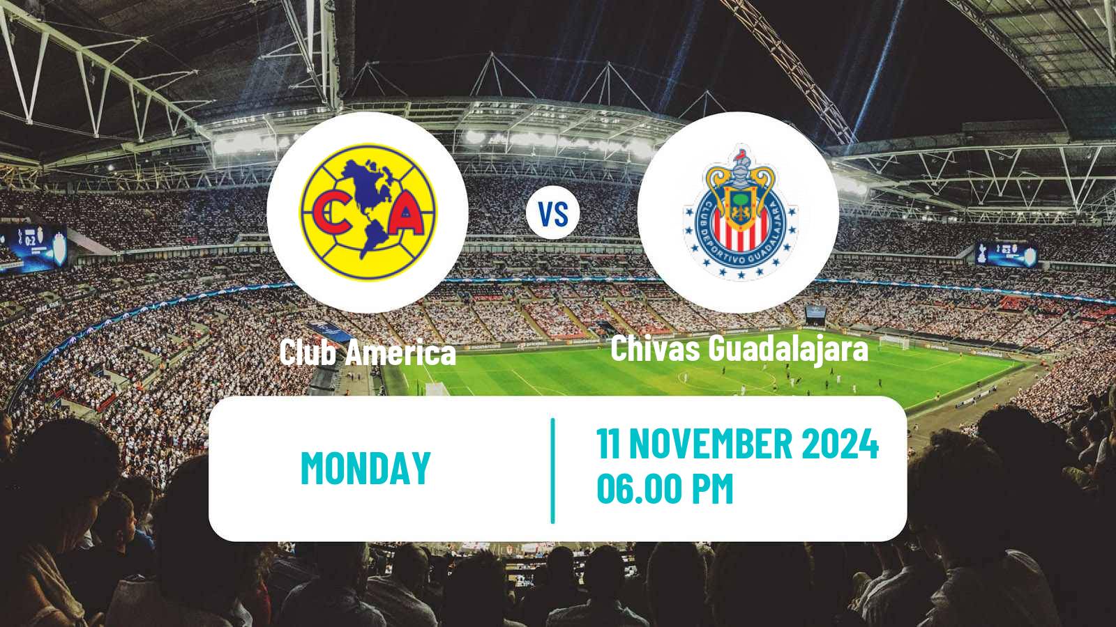 Soccer Mexican Liga MX Women Club America - Chivas Guadalajara