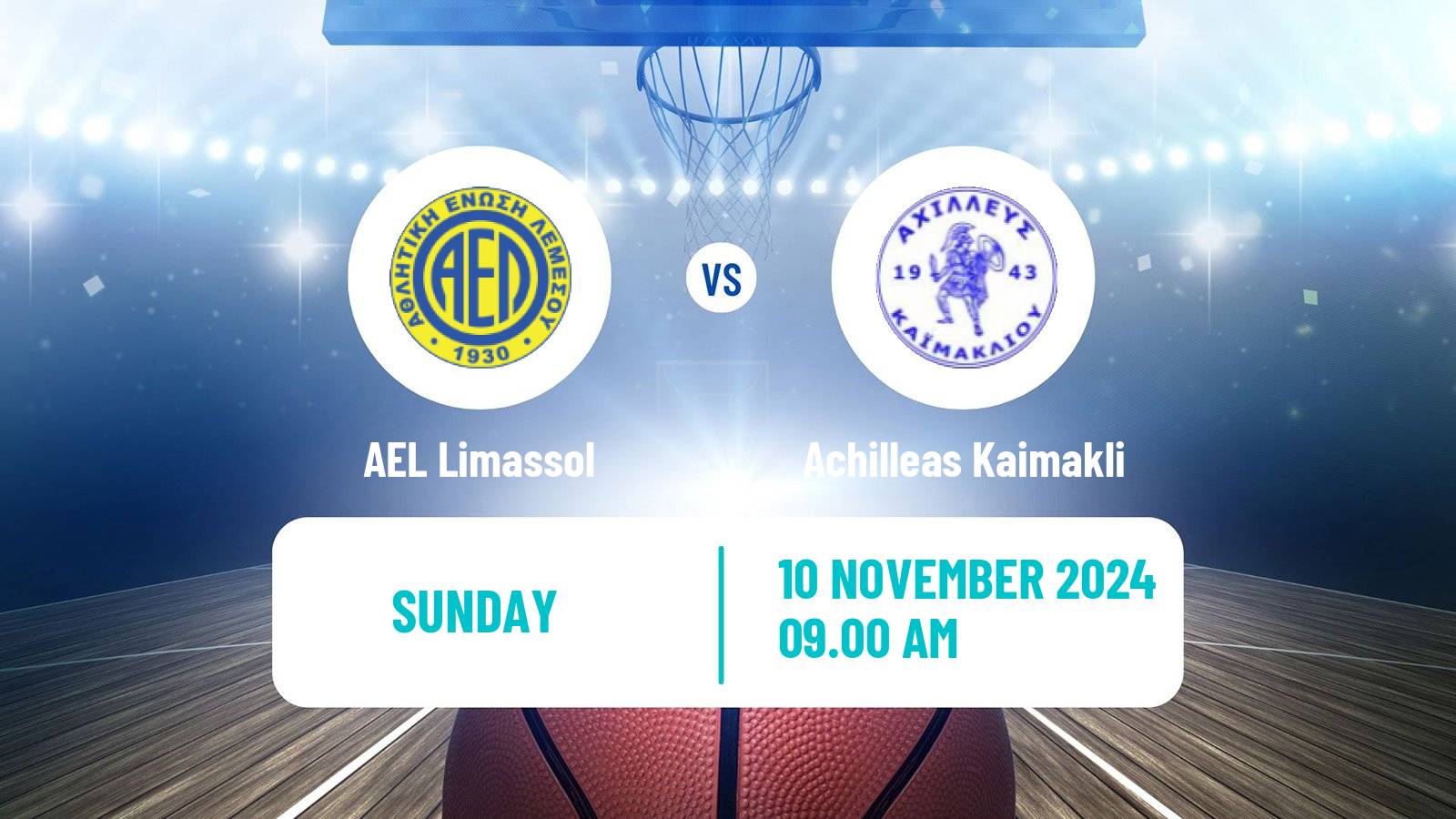 Basketball Cypriot Division A Basketball AEL Limassol - Achilleas Kaimakli