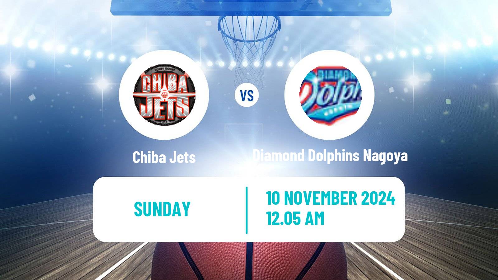 Basketball BJ League Chiba Jets - Diamond Dolphins Nagoya