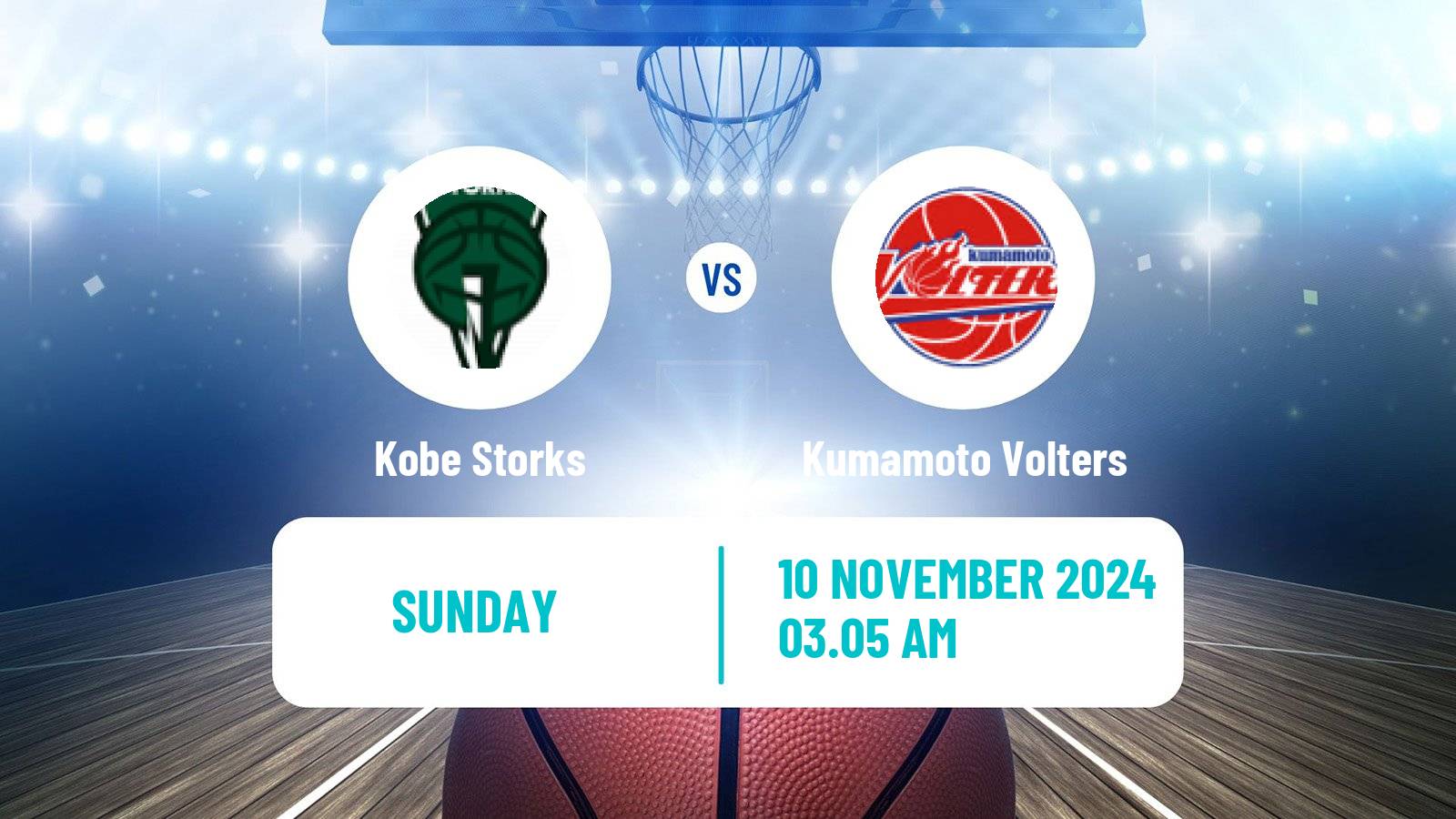 Basketball Japan B2 League Basketball Kobe Storks - Kumamoto Volters