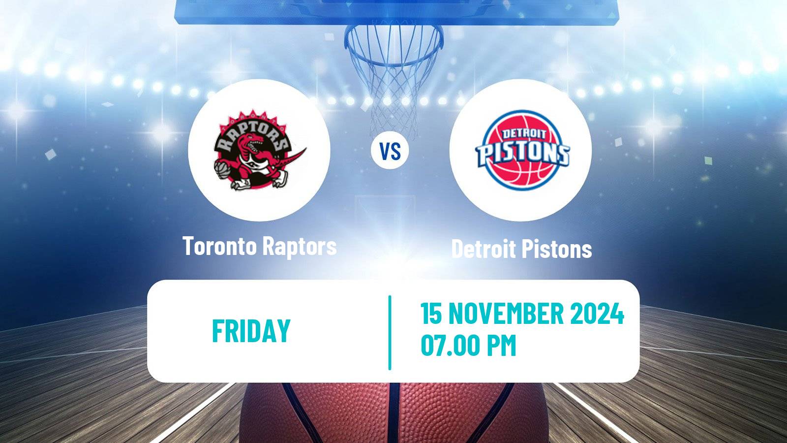 Basketball NBA Toronto Raptors - Detroit Pistons