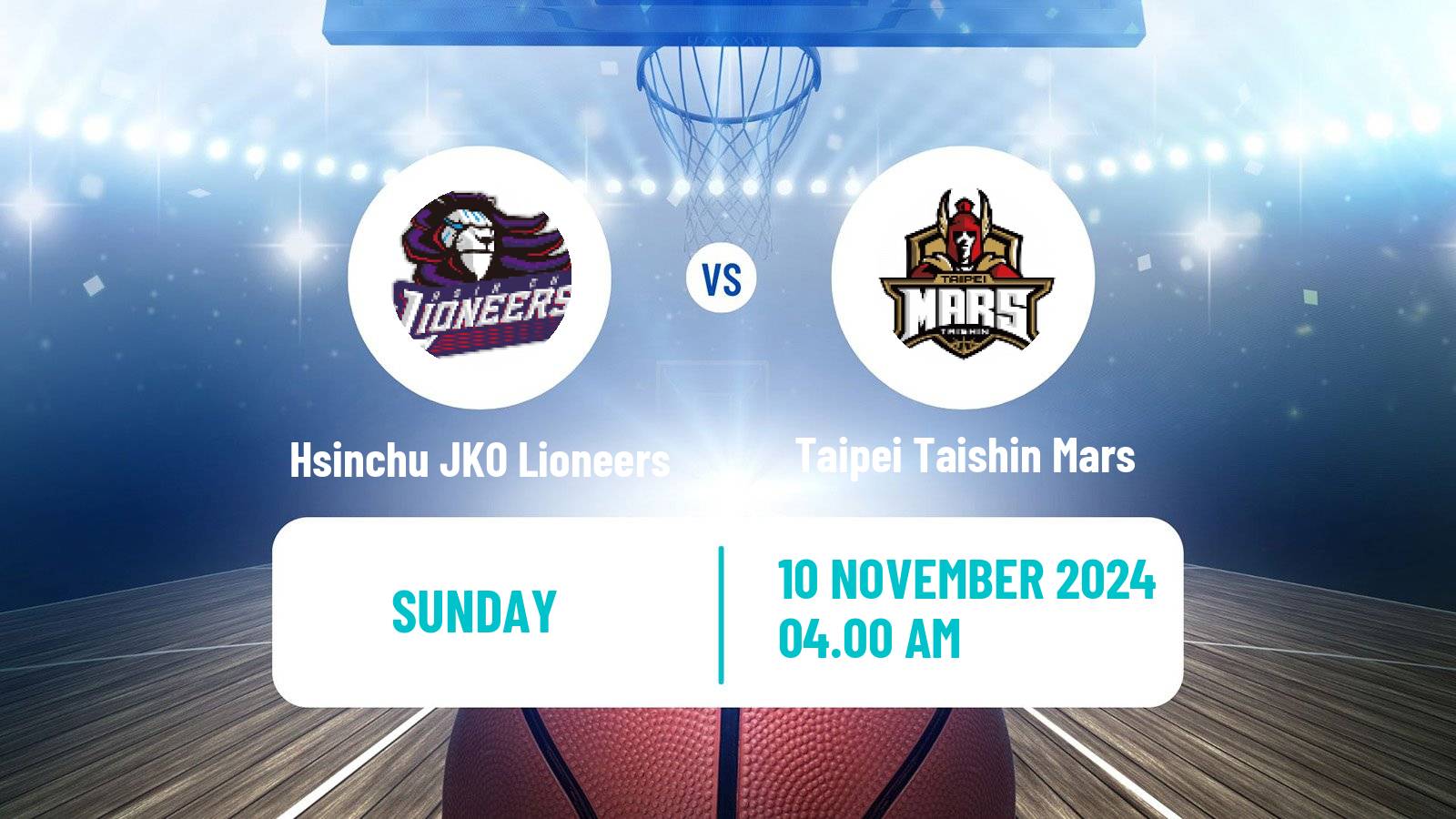 Basketball Taiwan TPBL Hsinchu JKO Lioneers - Taipei Taishin Mars