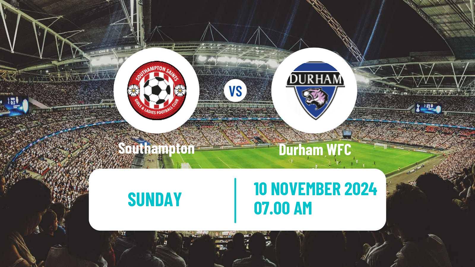 Soccer English Women Championship Southampton - Durham