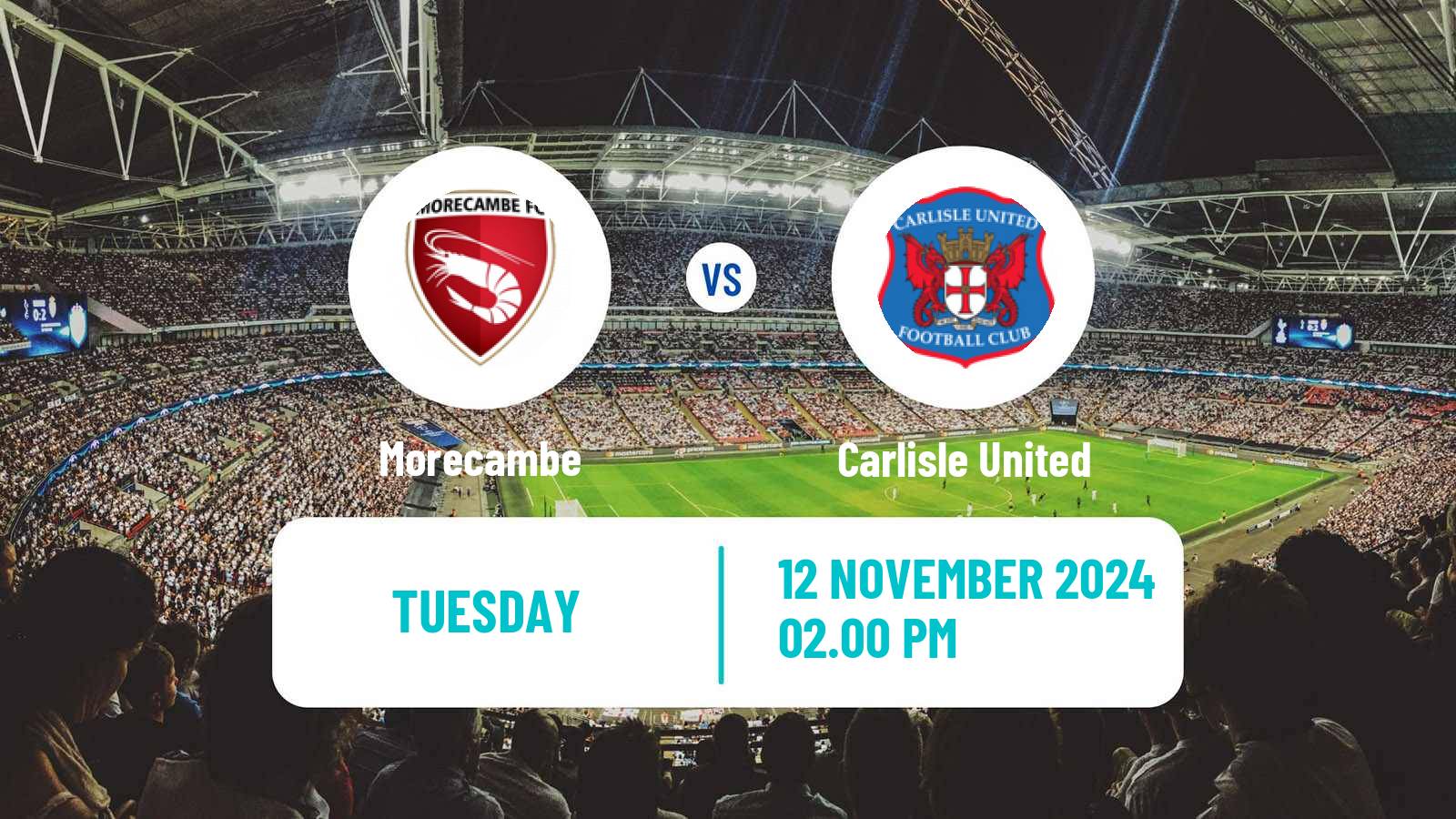 Soccer English EFL Trophy Morecambe - Carlisle United