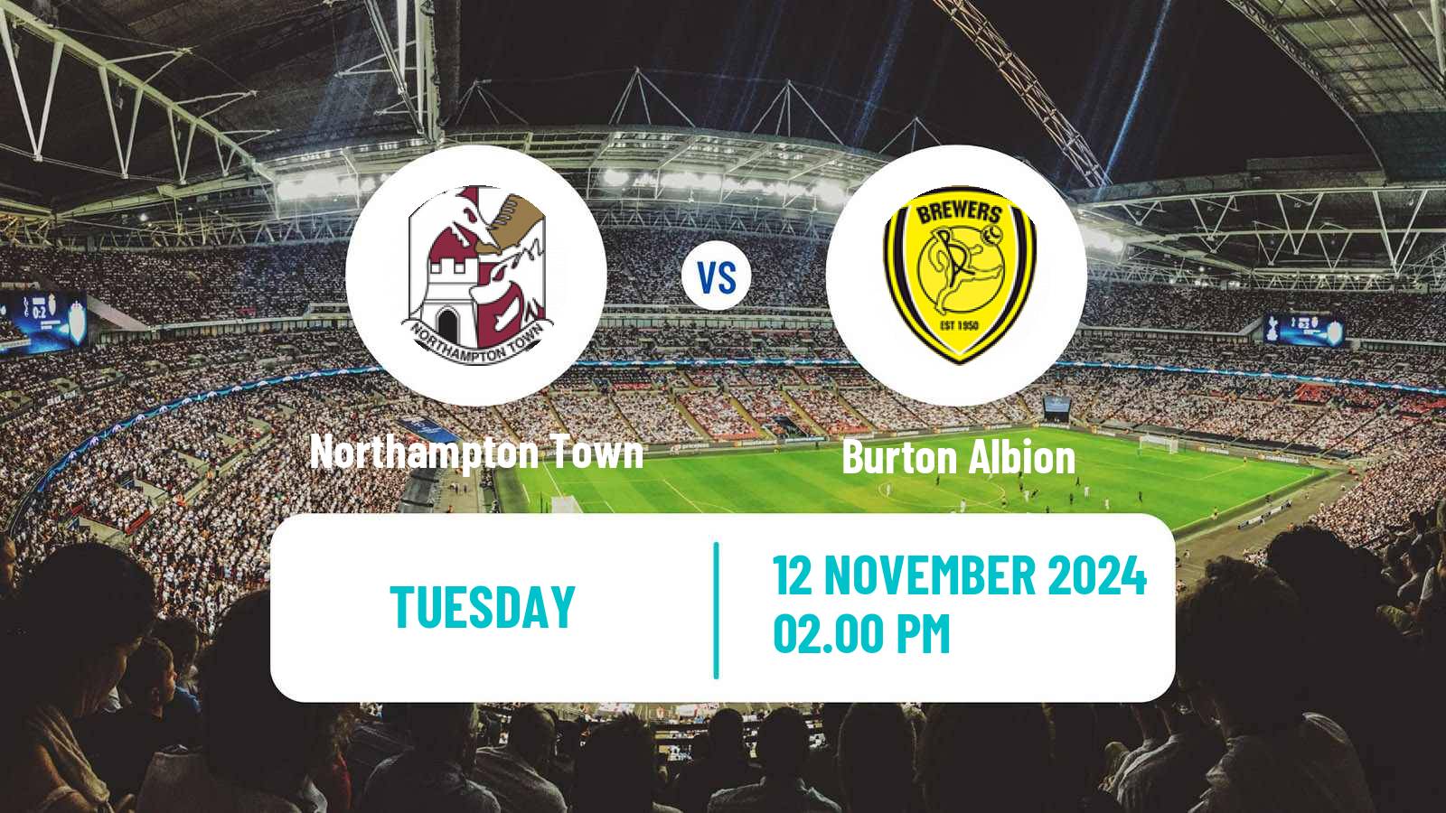 Soccer English EFL Trophy Northampton Town - Burton Albion