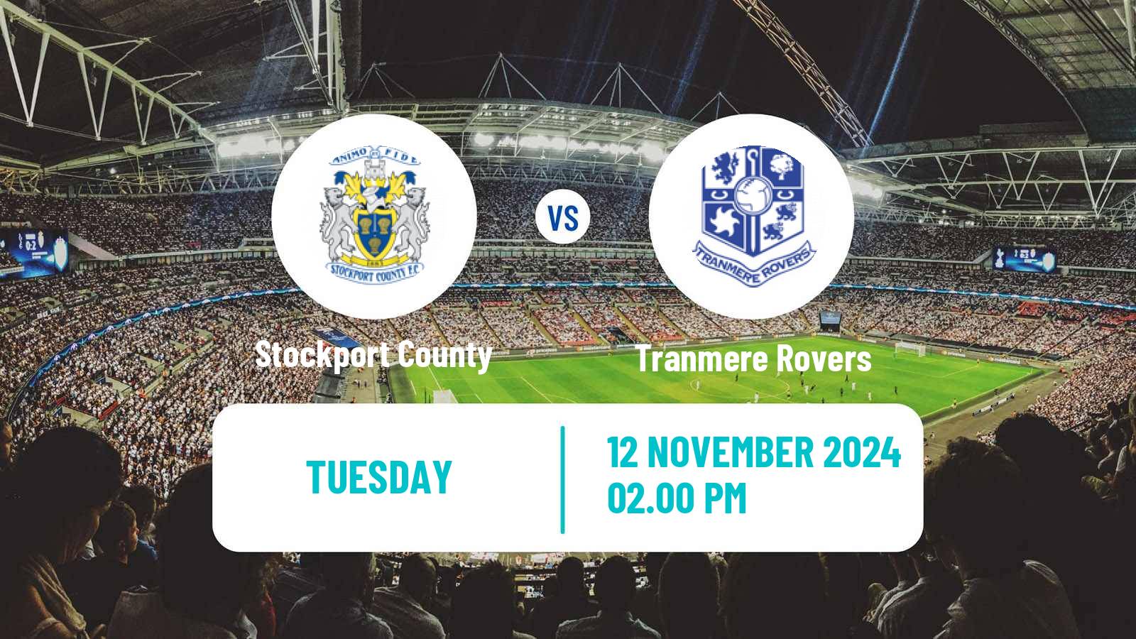 Soccer English EFL Trophy Stockport County - Tranmere Rovers