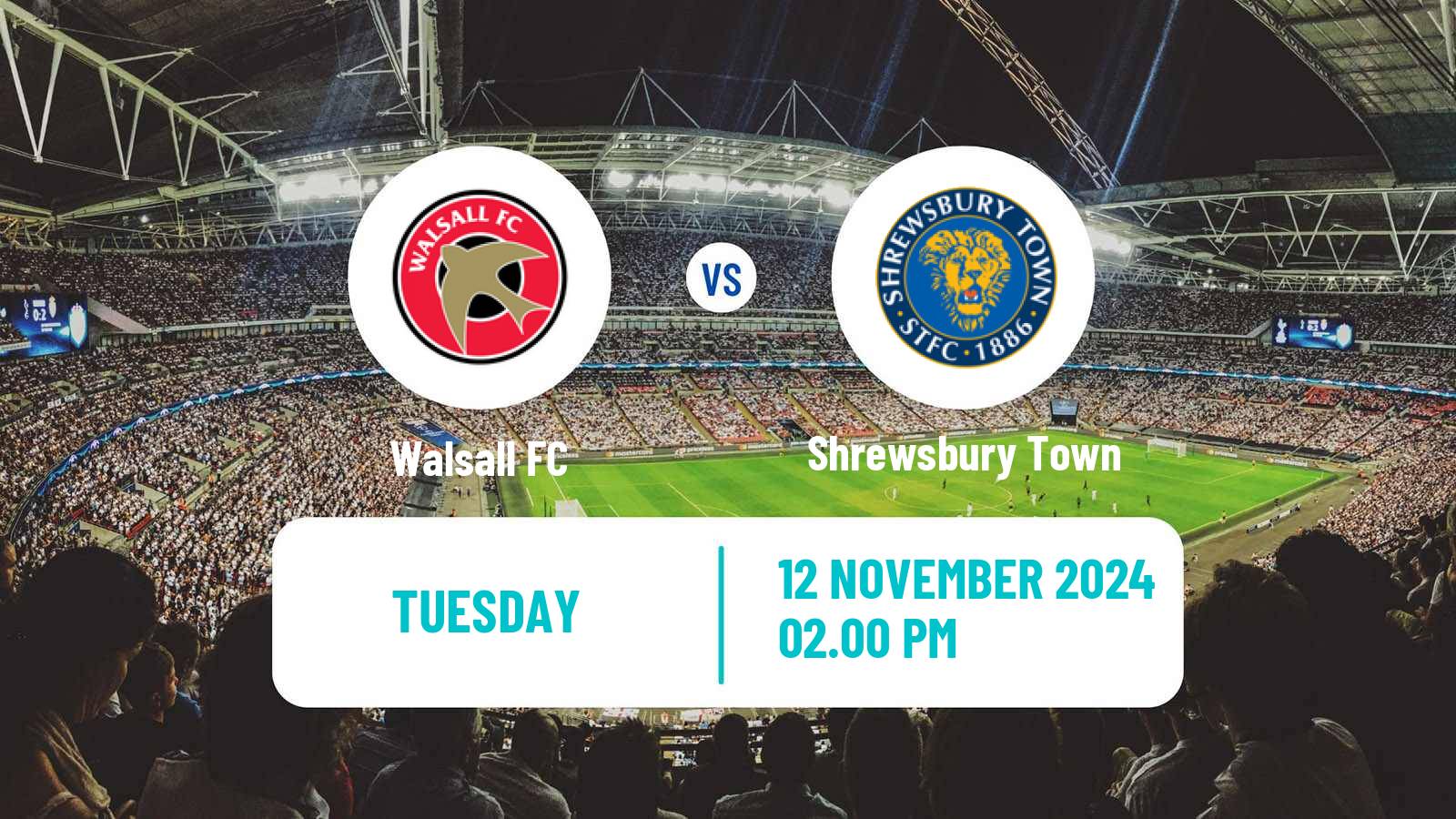 Soccer English EFL Trophy Walsall - Shrewsbury Town