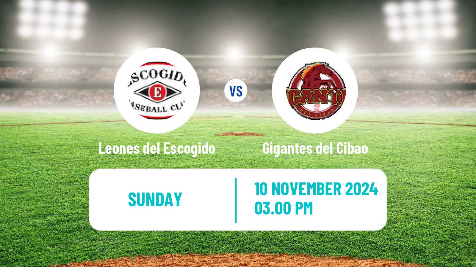 Baseball LIDOM Leones del Escogido - Gigantes del Cibao