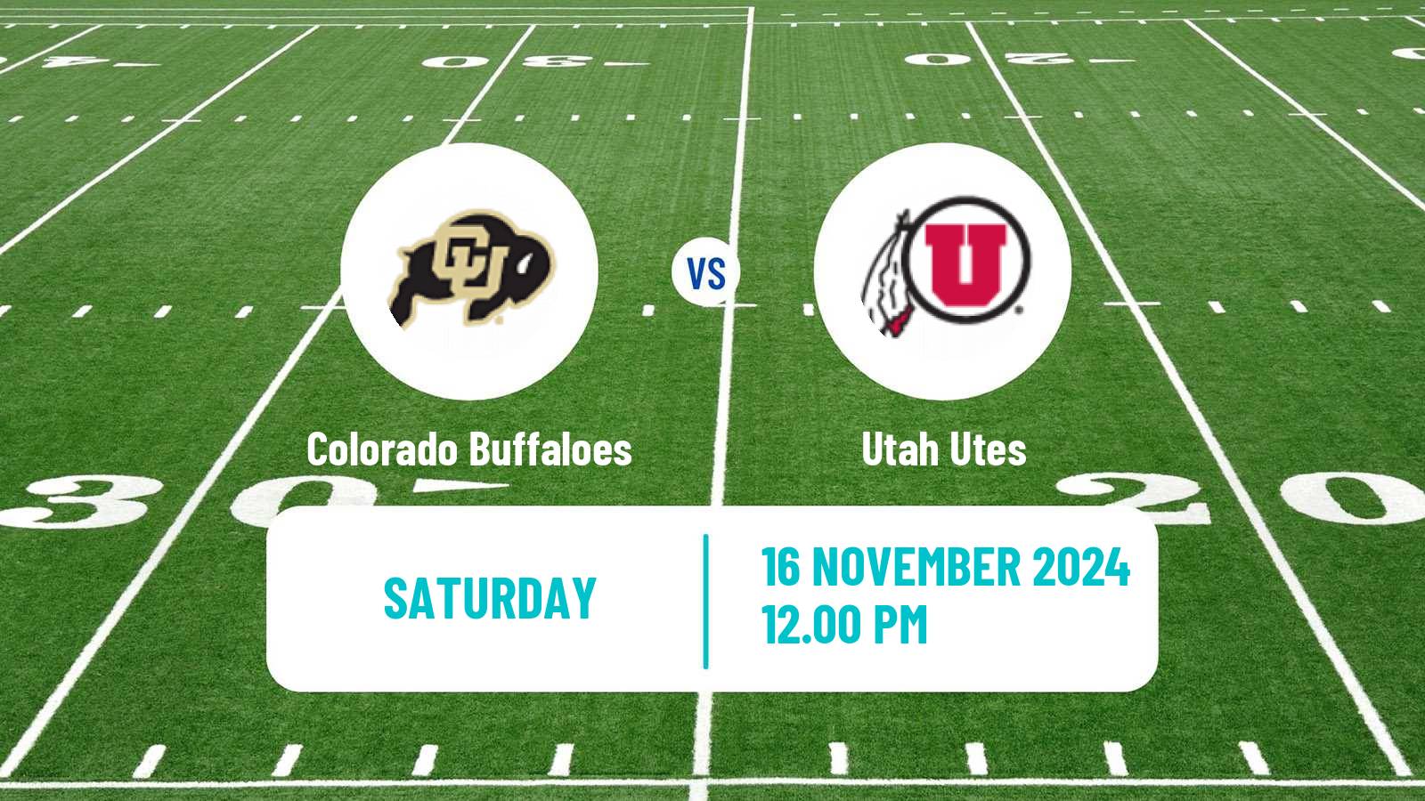 American football NCAA College Football Colorado Buffaloes - Utah Utes