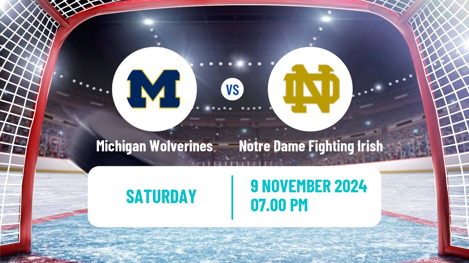 Hockey NCAA Hockey Michigan Wolverines - Notre Dame Fighting Irish