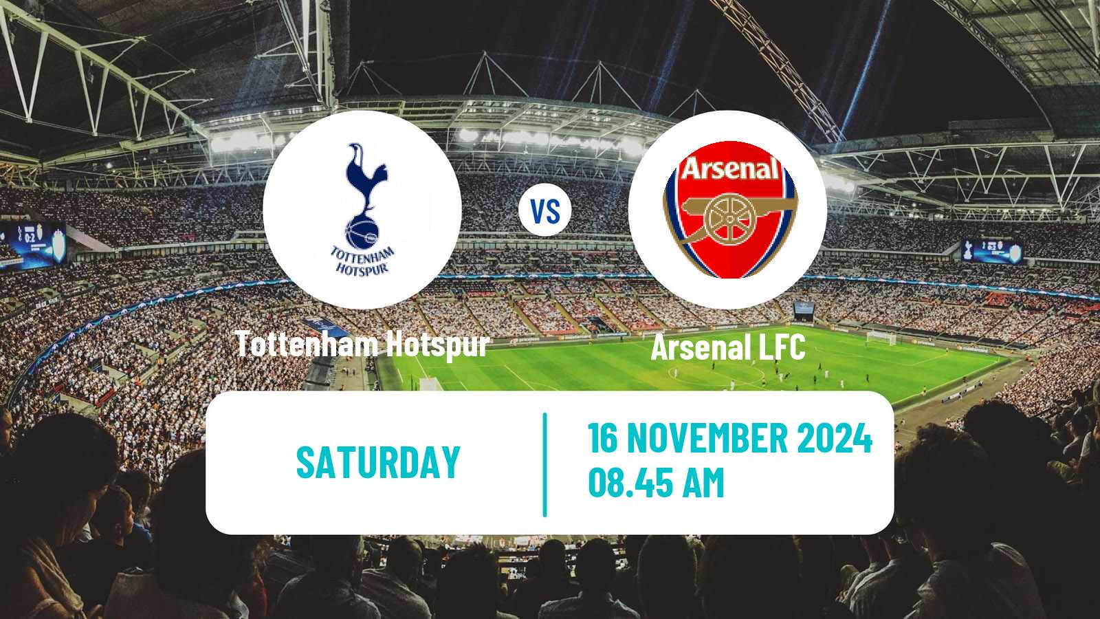 Soccer English WSL Tottenham Hotspur - Arsenal LFC