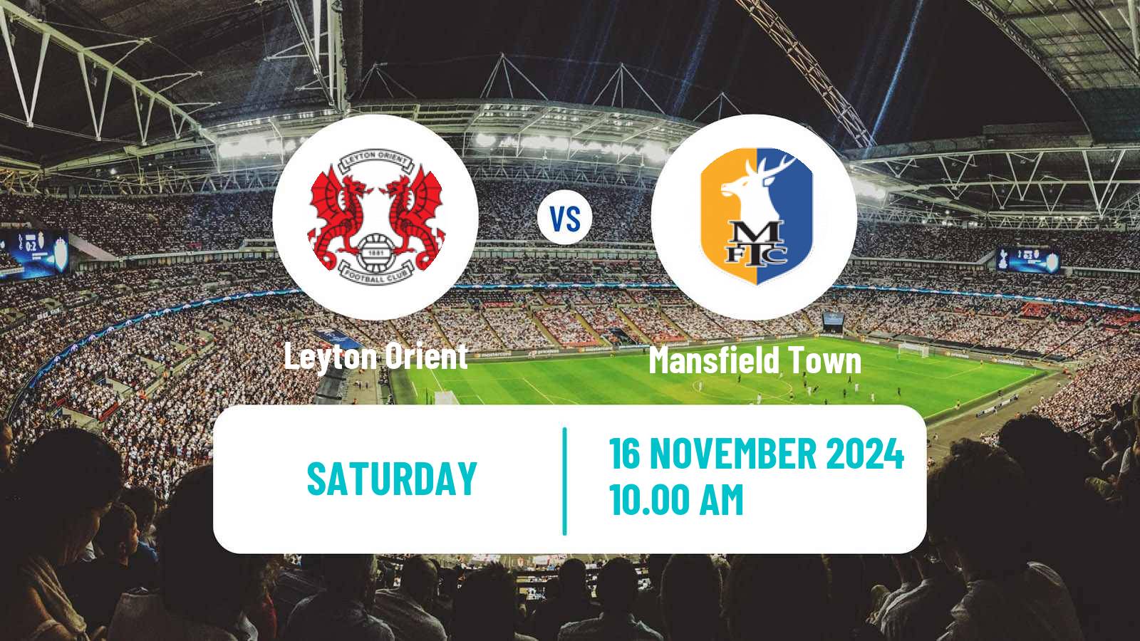 Soccer English League One Leyton Orient - Mansfield Town