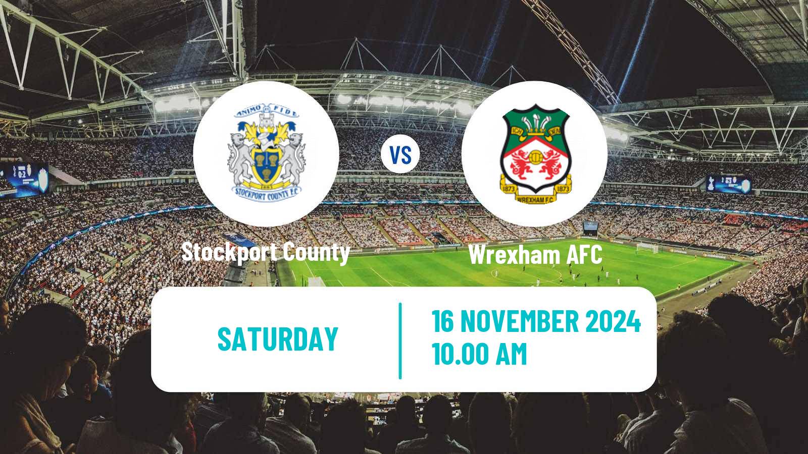 Soccer English League One Stockport County - Wrexham