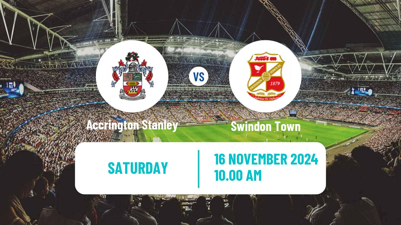 Soccer English League Two Accrington Stanley - Swindon Town