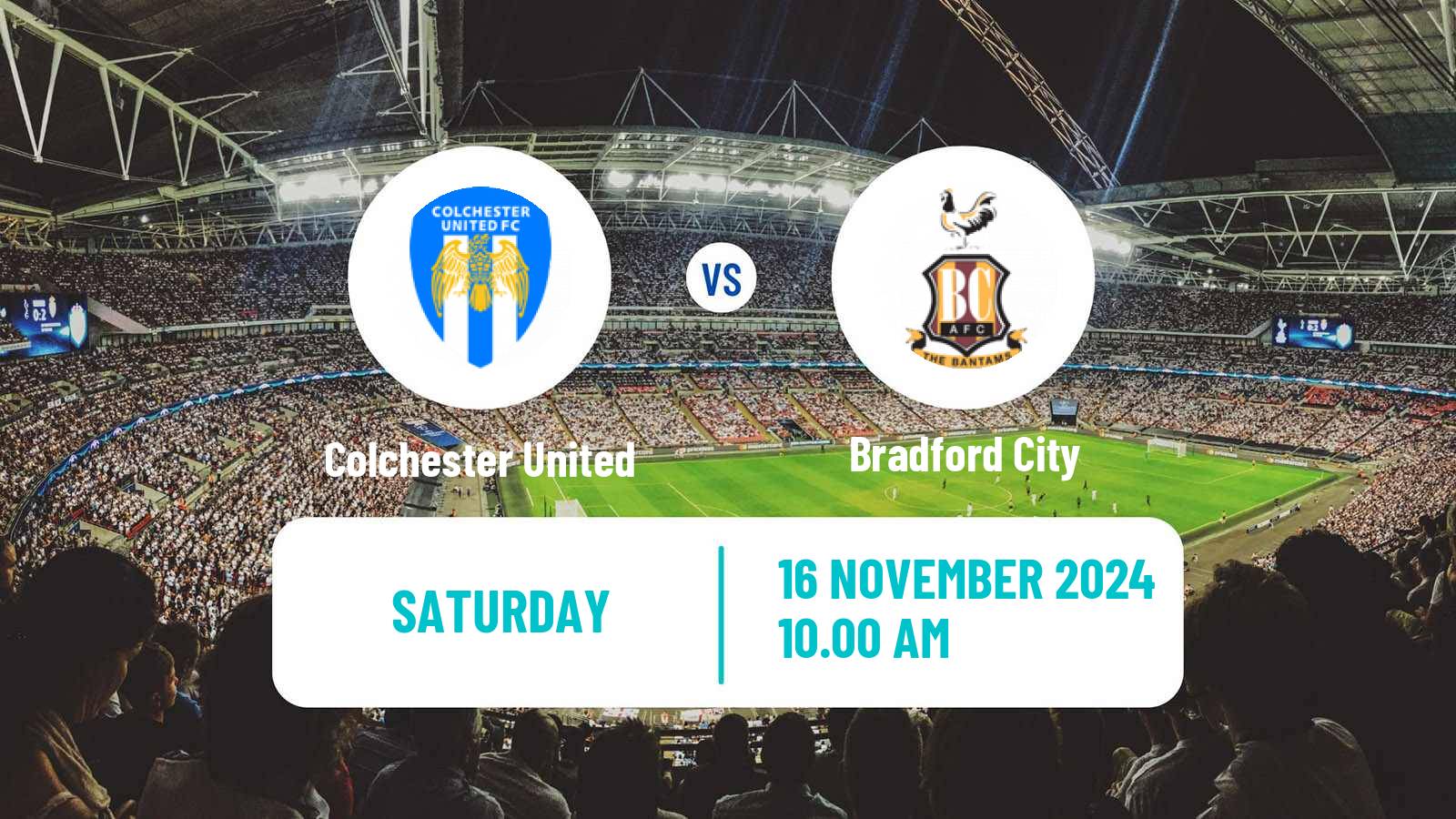 Soccer English League Two Colchester United - Bradford City