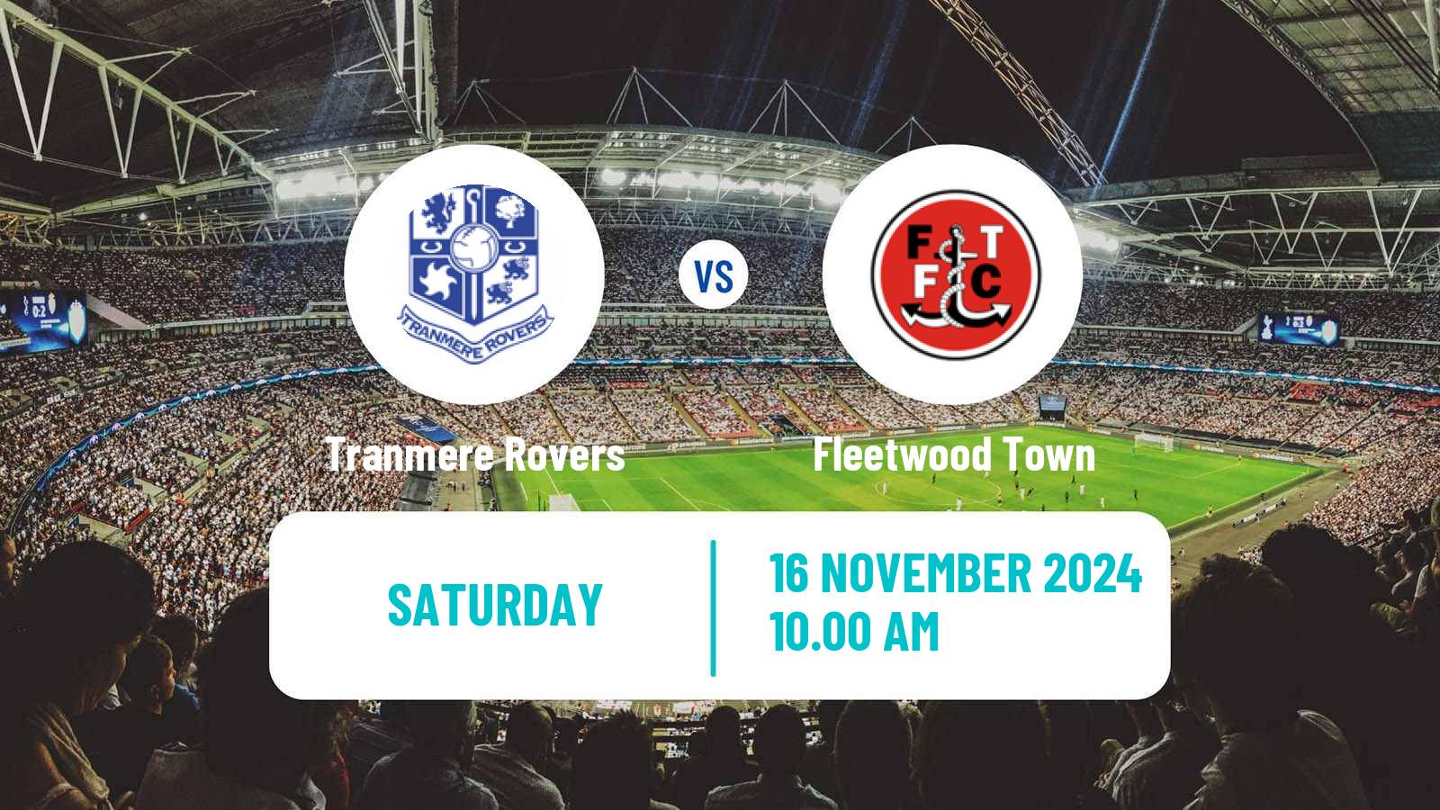 Soccer English League Two Tranmere Rovers - Fleetwood Town