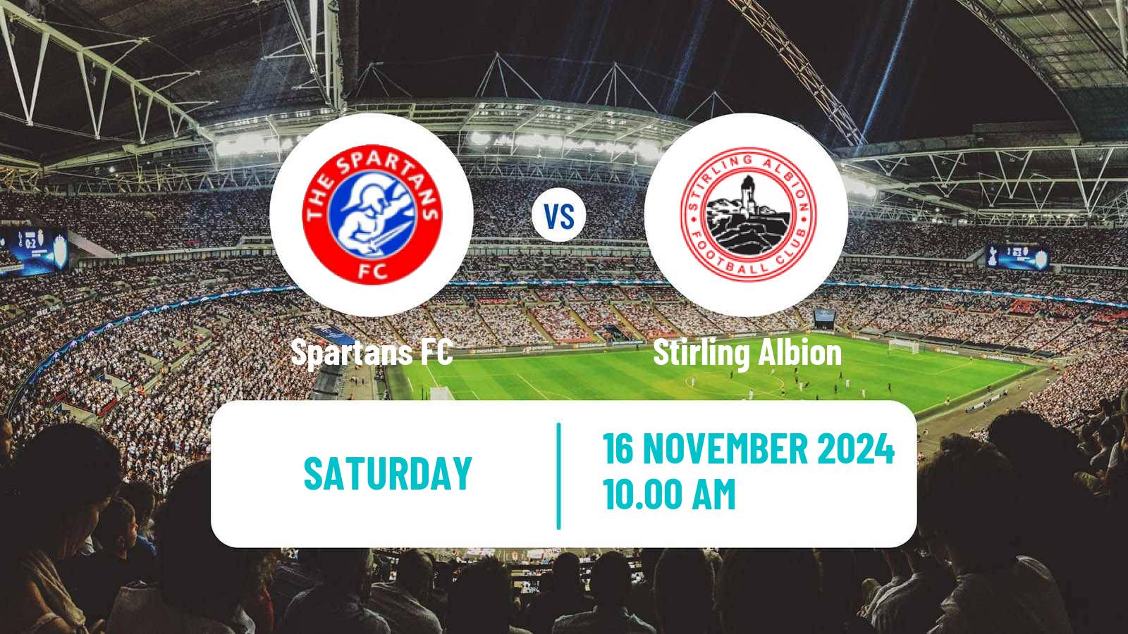 Soccer Scottish League Two Spartans - Stirling Albion