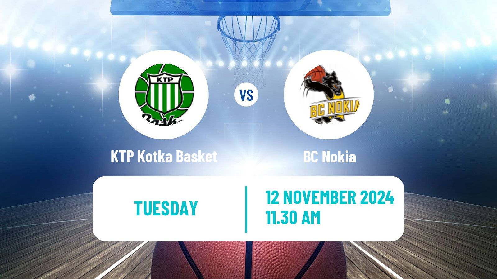 Basketball Finnish Korisliiga KTP Kotka Basket - BC Nokia