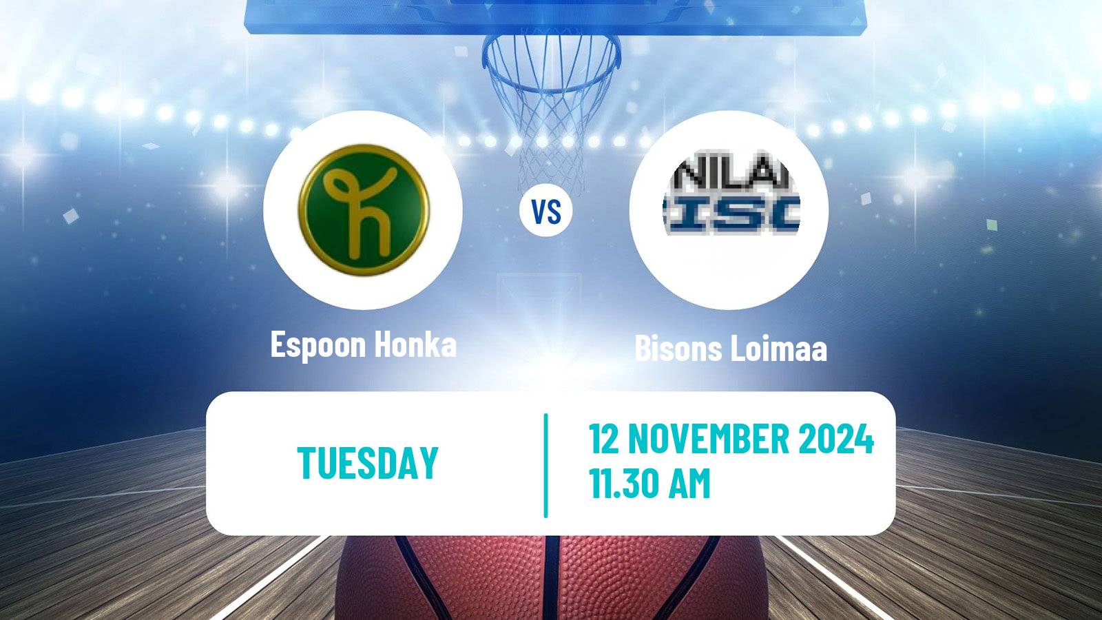 Basketball Finnish Korisliiga Espoon Honka - Bisons Loimaa