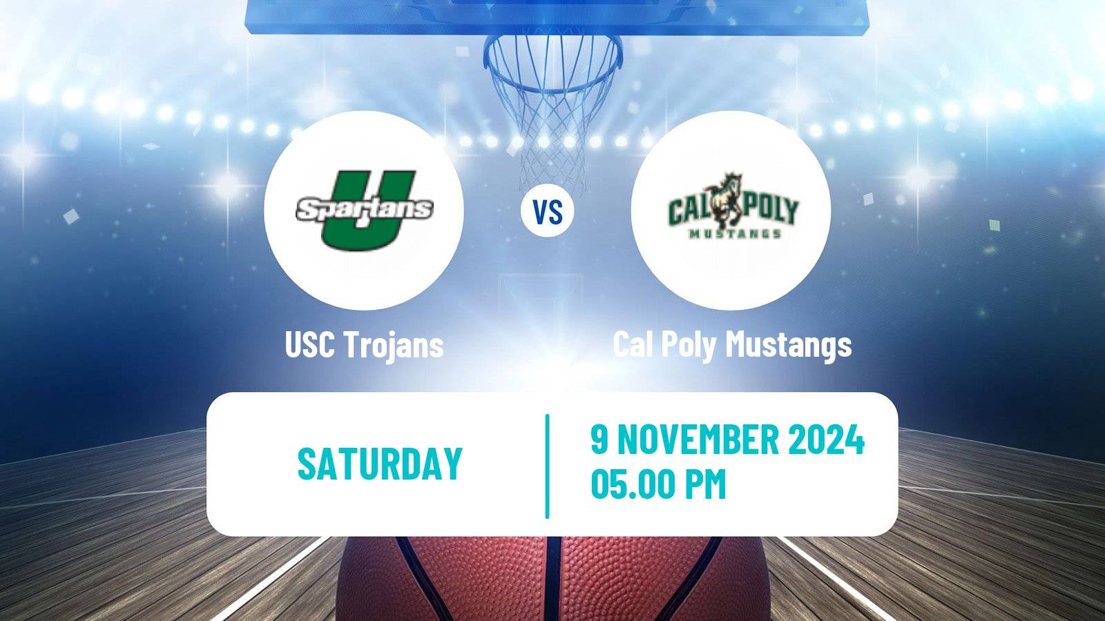 Basketball NCAA College Basketball Women USC Trojans - Cal Poly Mustangs