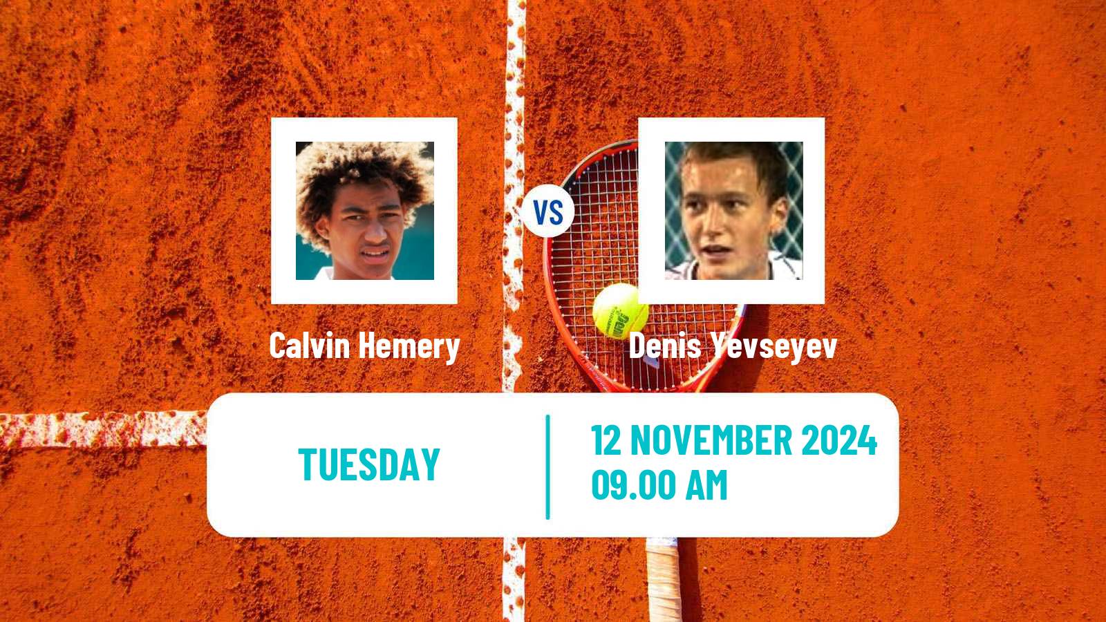 Tennis Lyon 2 Challenger Men Calvin Hemery - Denis Yevseyev