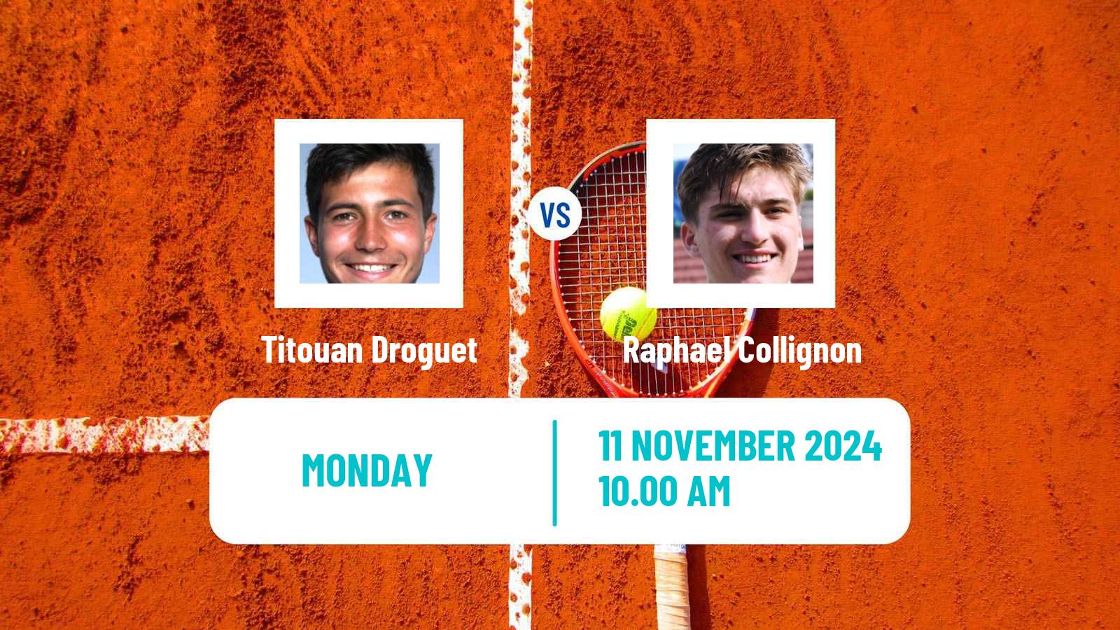 Tennis Lyon 2 Challenger Men Titouan Droguet - Raphael Collignon