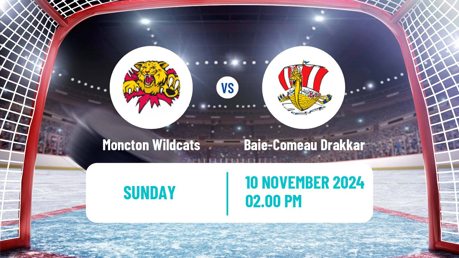 Hockey QMJHL Moncton Wildcats - Baie-Comeau Drakkar