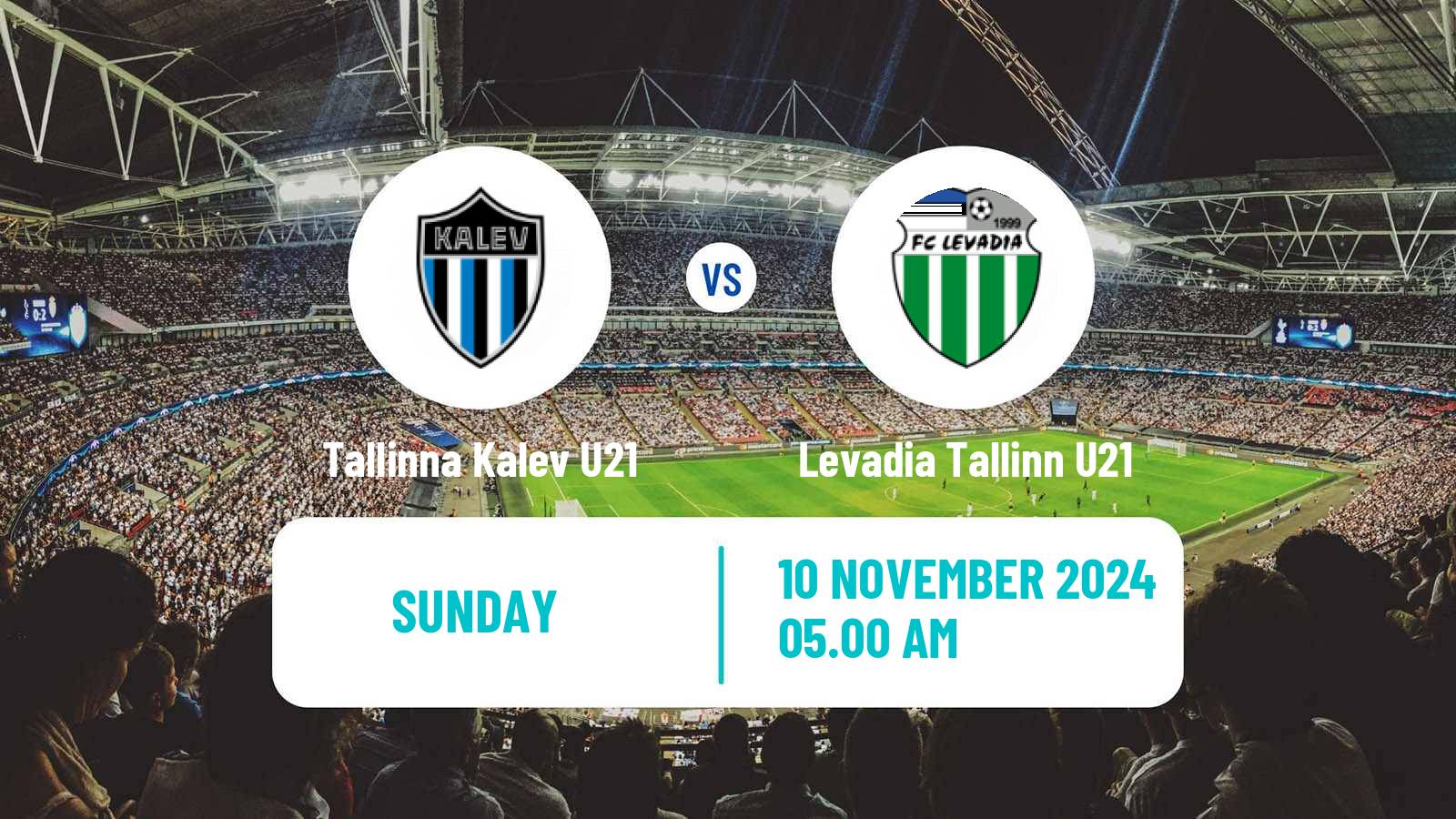 Soccer Estonian Esiliiga Tallinna Kalev U21 - Levadia Tallinn U21