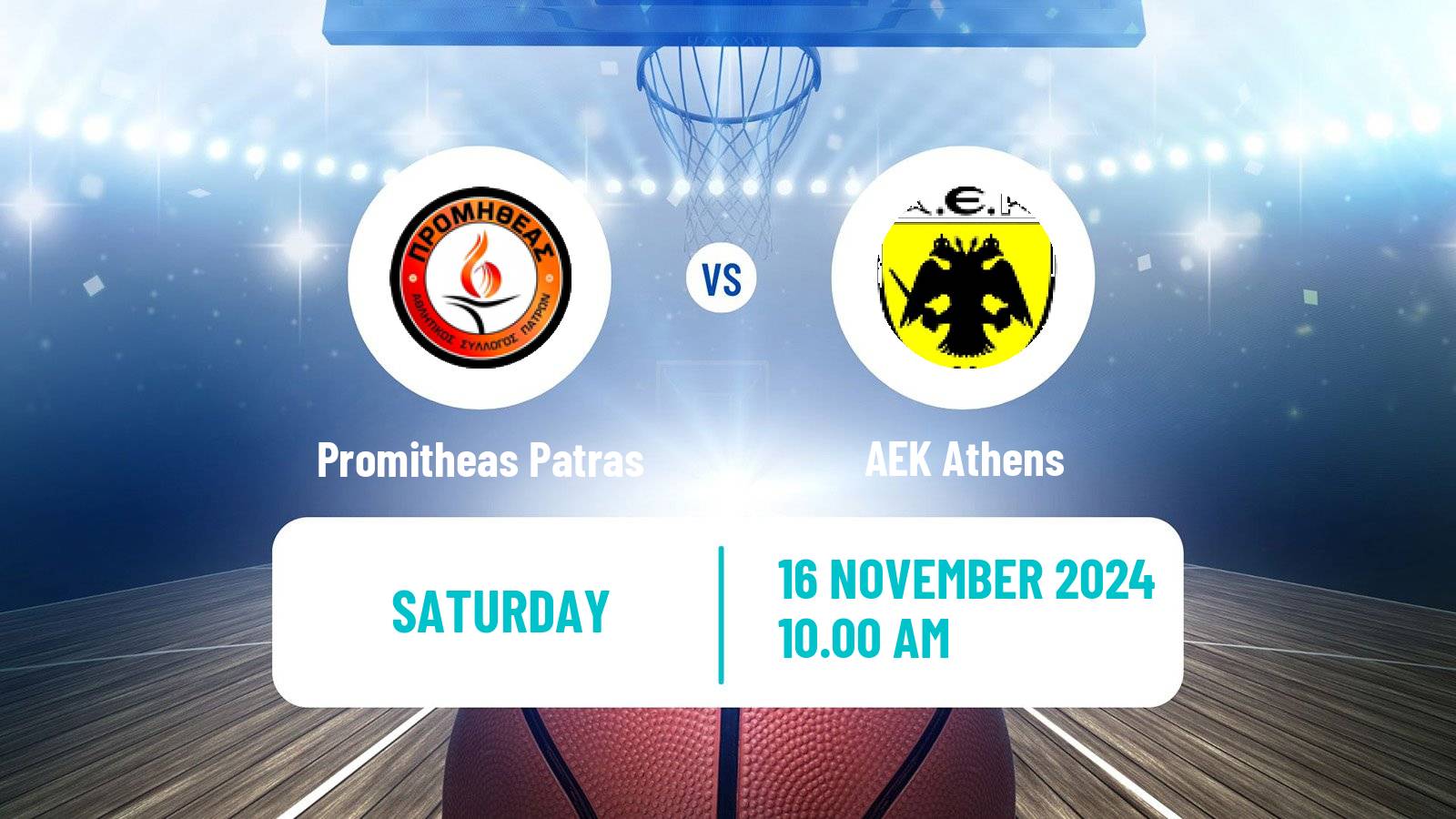 Basketball Greek Basket League A1 Promitheas Patras - AEK Athens