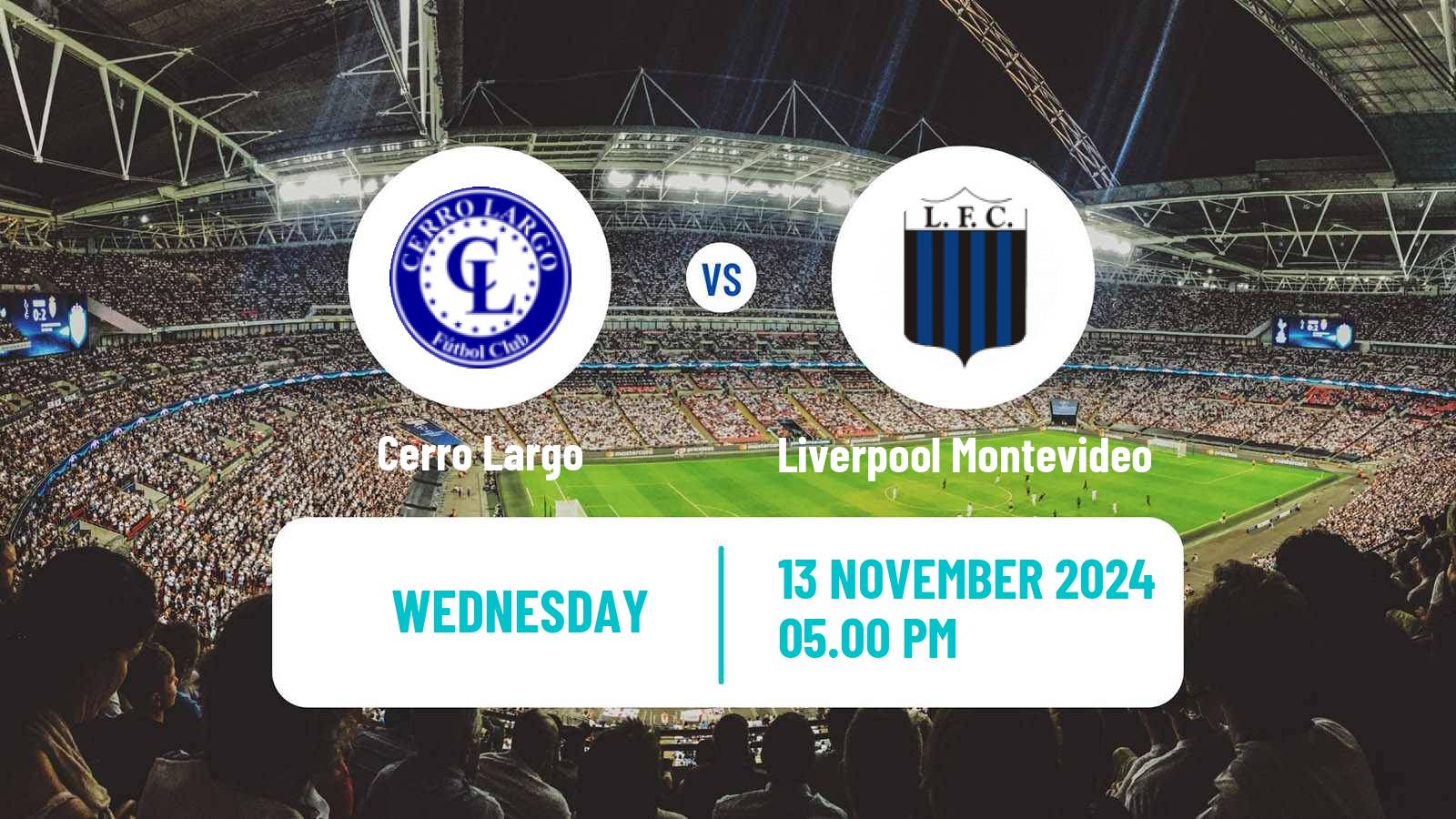 Soccer Uruguayan Primera Division Cerro Largo - Liverpool Montevideo