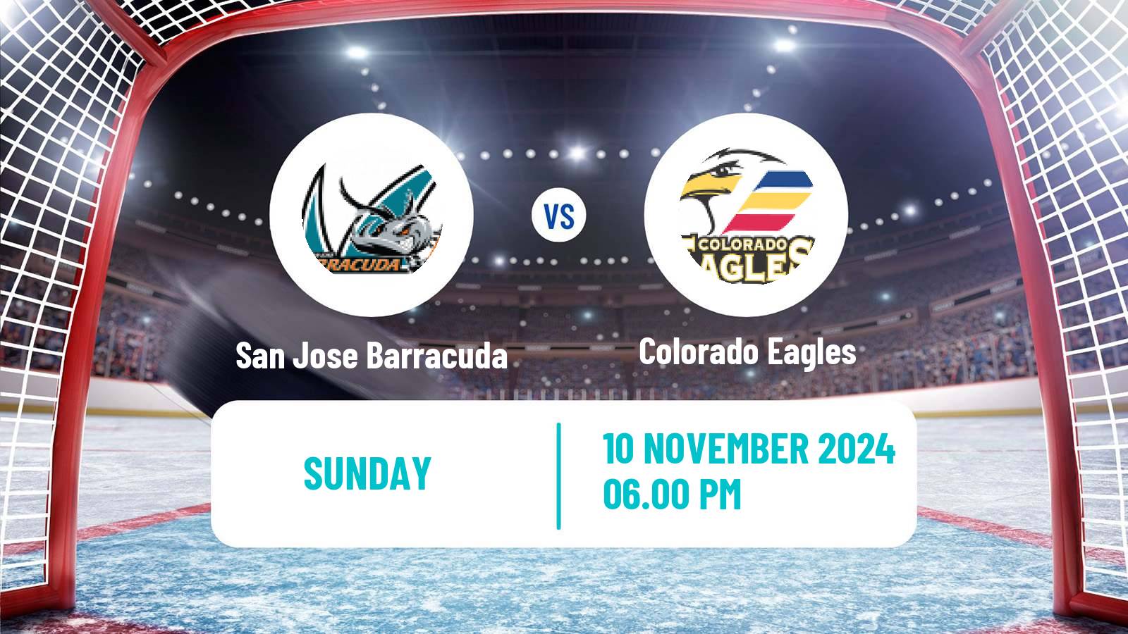 Hockey AHL San Jose Barracuda - Colorado Eagles