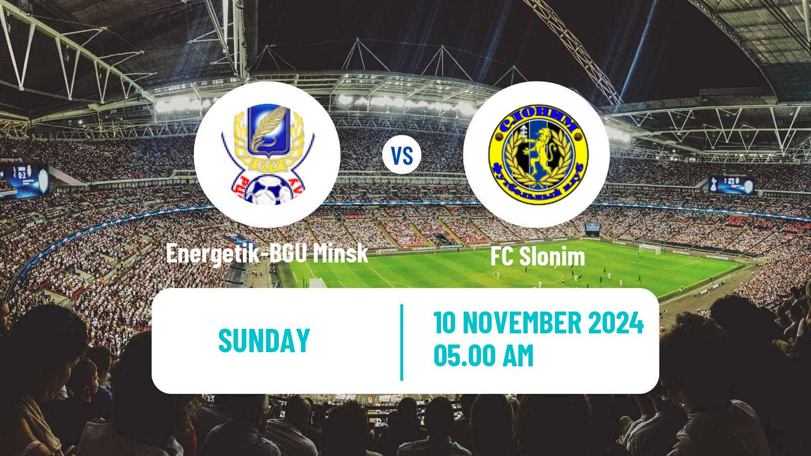 Soccer Belarusian Pershaya Liga Energetik-BGU Minsk - Slonim