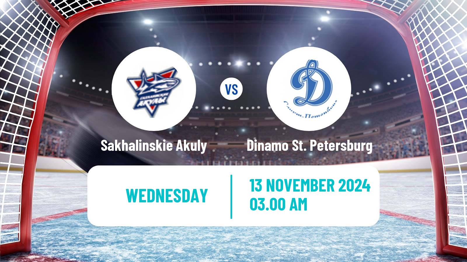 Hockey MHL Sakhalinskie Akuly - Dinamo St. Petersburg