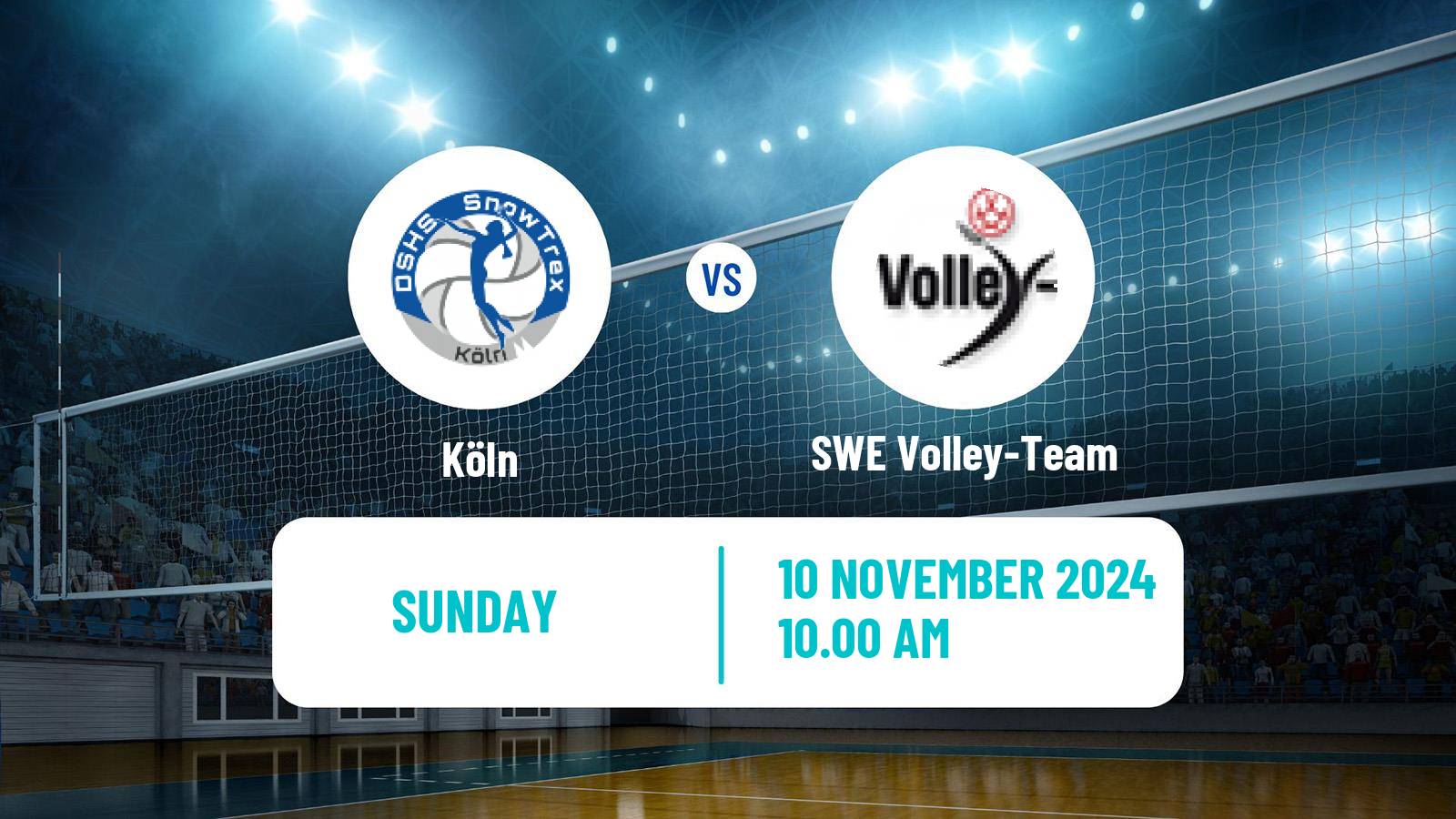 Volleyball German DVV Cup Women Köln - SWE Volley-Team