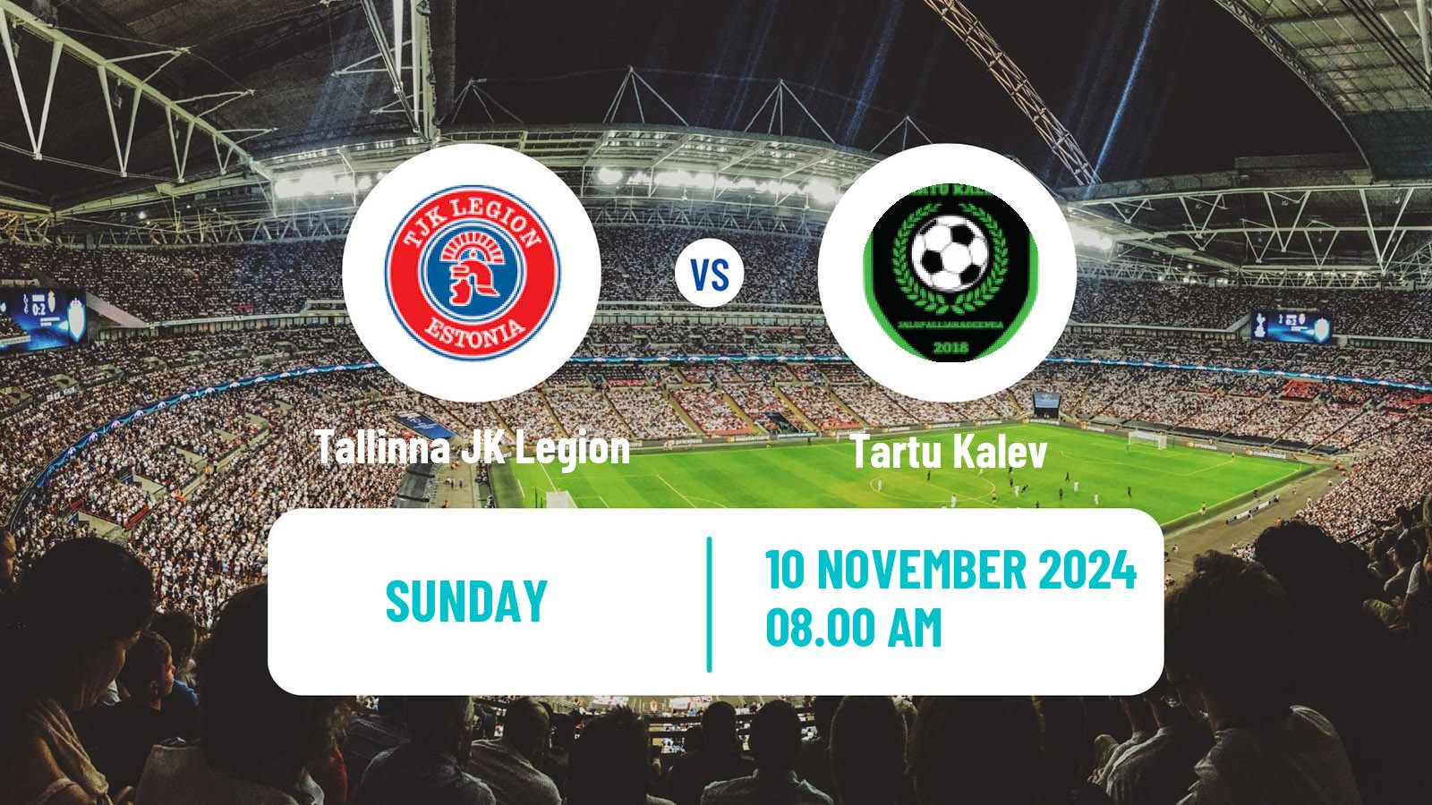 Soccer Estonian Esiliiga B Tallinna JK Legion - Tartu Kalev