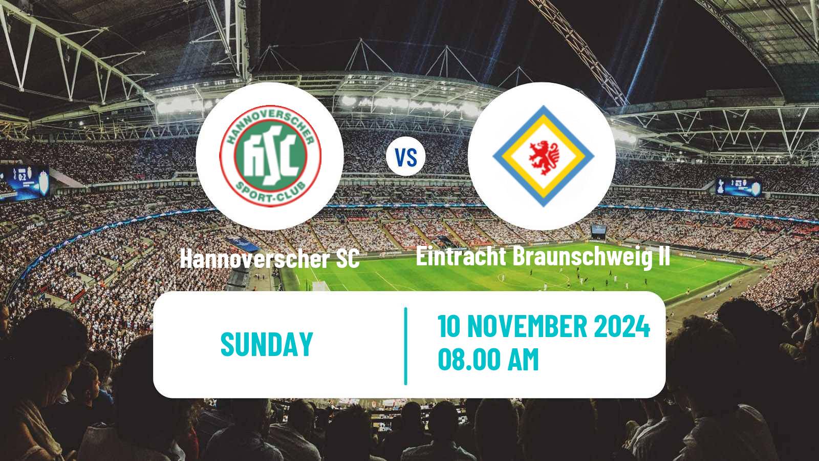 Soccer German Oberliga Niedersachsen Hannoverscher SC - Eintracht Braunschweig II