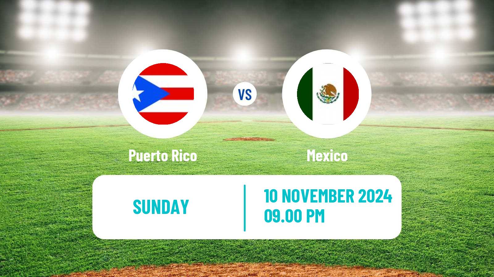 Baseball WBSC Premier 12 Puerto Rico - Mexico