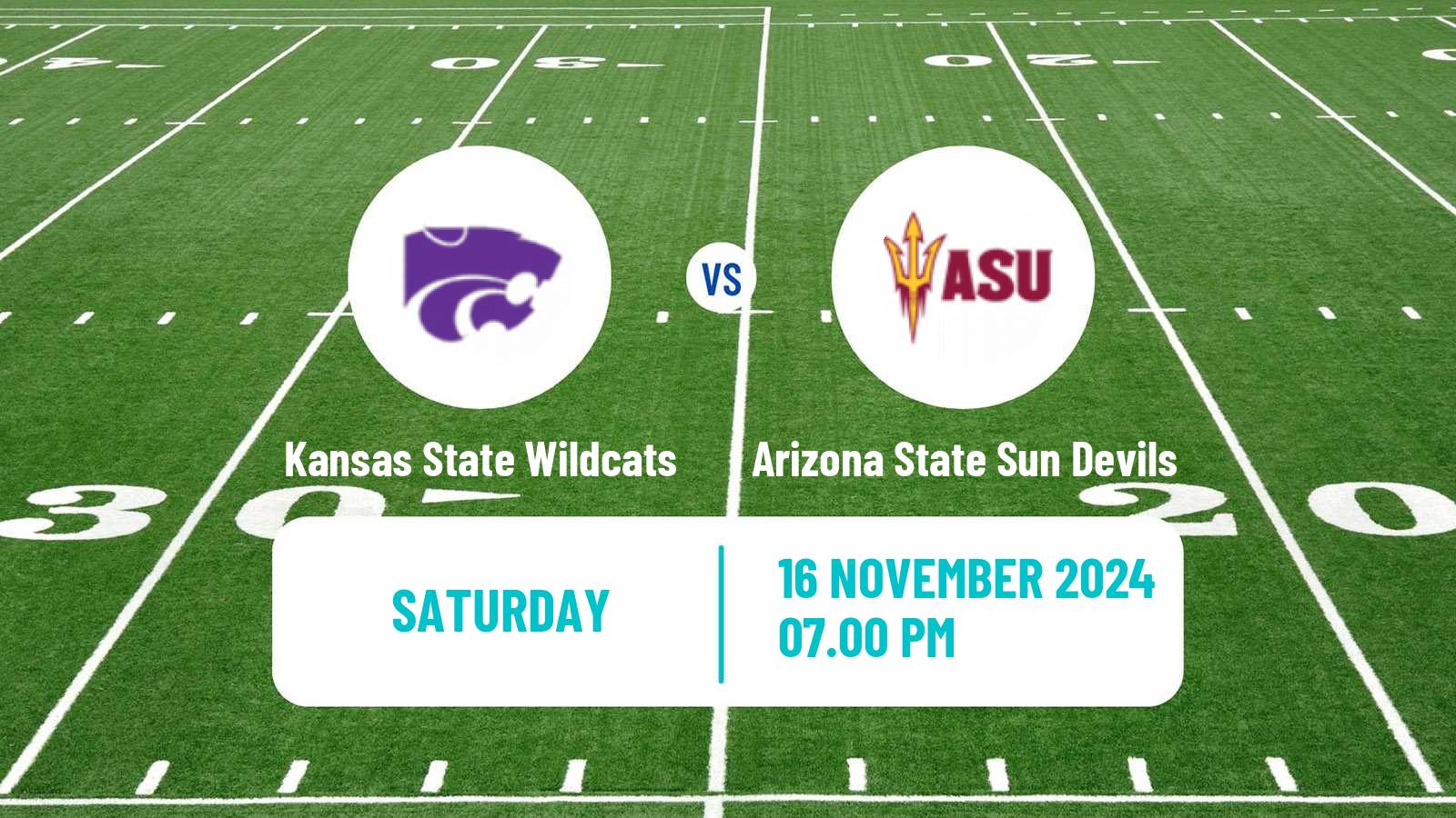 American football NCAA College Football Kansas State Wildcats - Arizona State Sun Devils