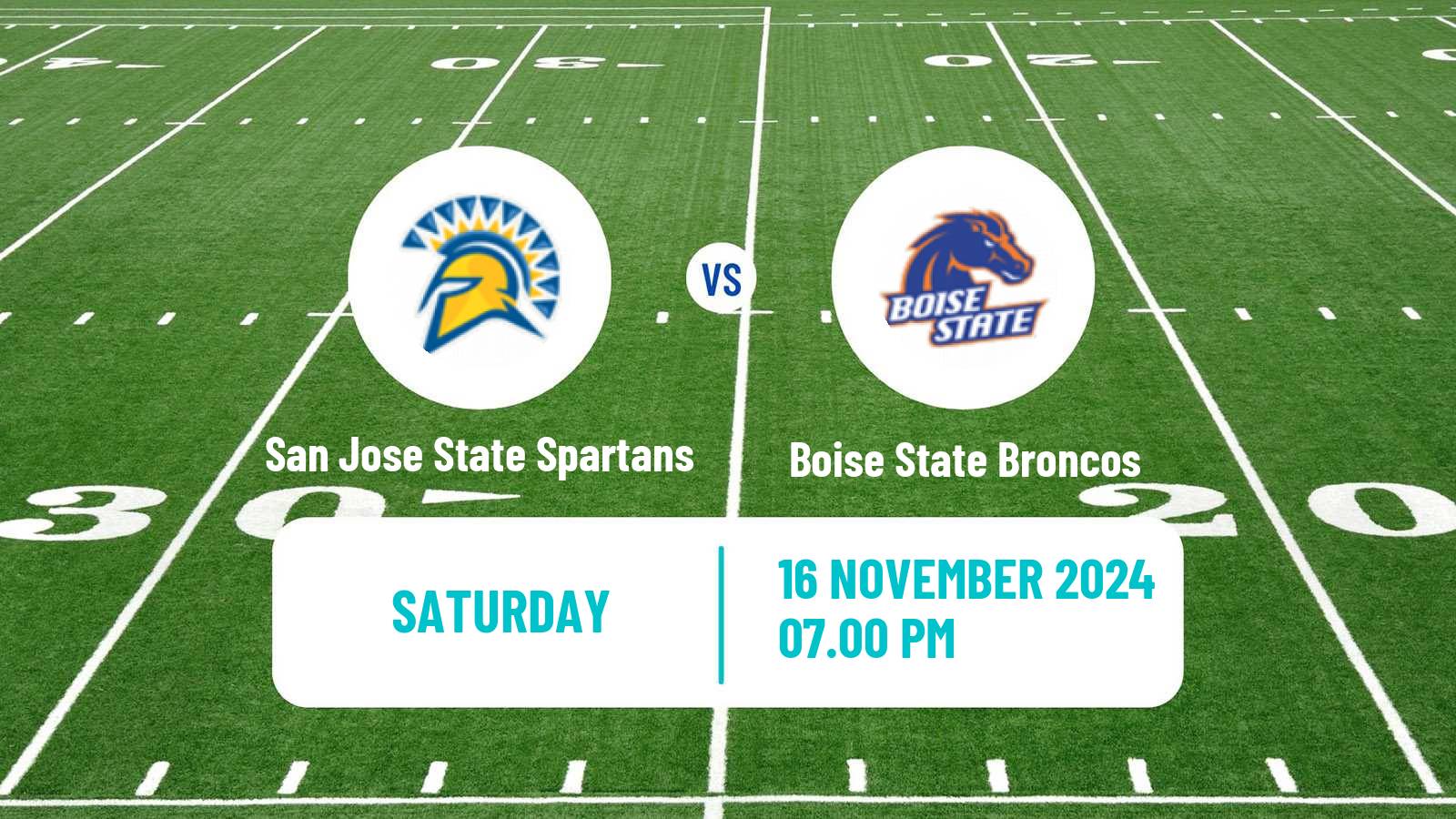 American football NCAA College Football San Jose State Spartans - Boise State Broncos