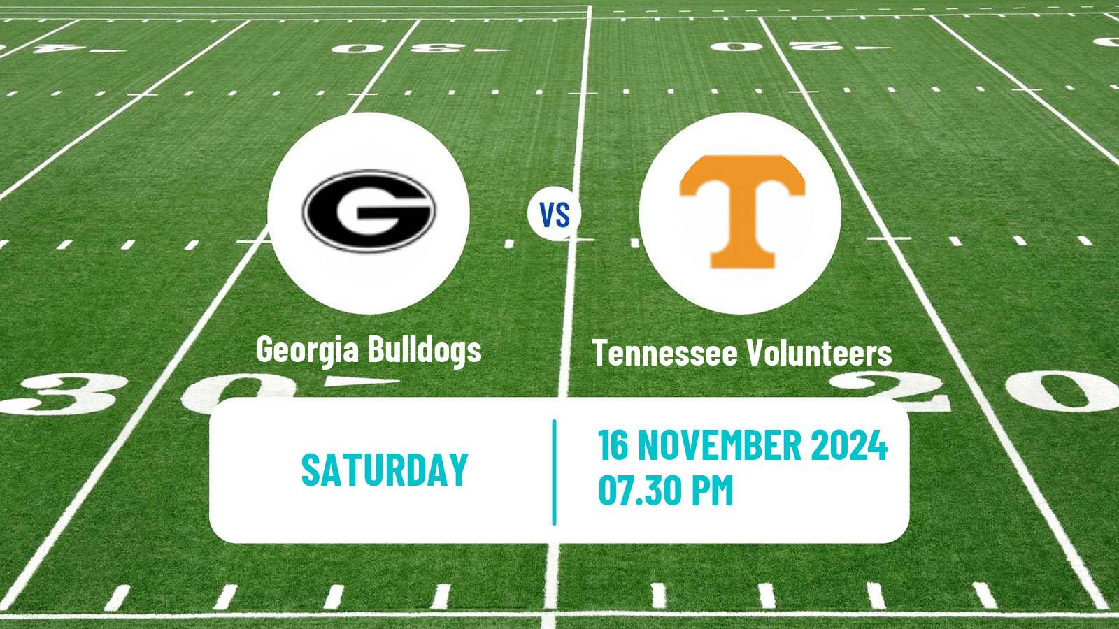 American football NCAA College Football Georgia Bulldogs - Tennessee Volunteers