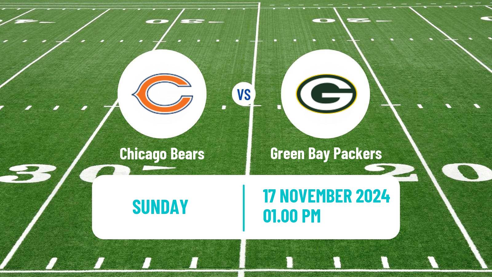 American football NFL Chicago Bears - Green Bay Packers