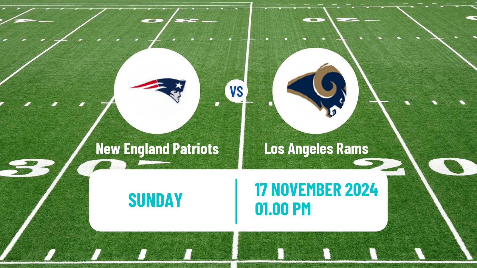 American football NFL New England Patriots - Los Angeles Rams