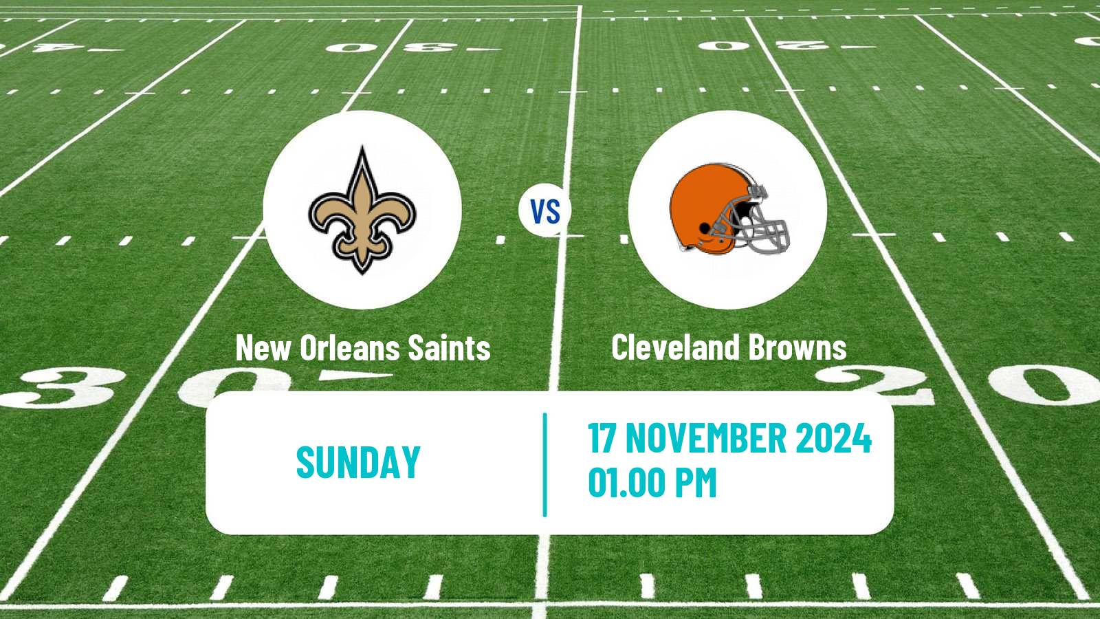 American football NFL New Orleans Saints - Cleveland Browns