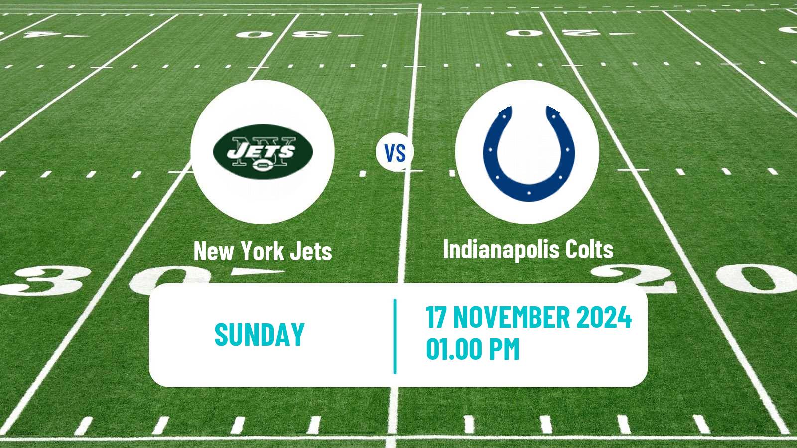 American football NFL New York Jets - Indianapolis Colts